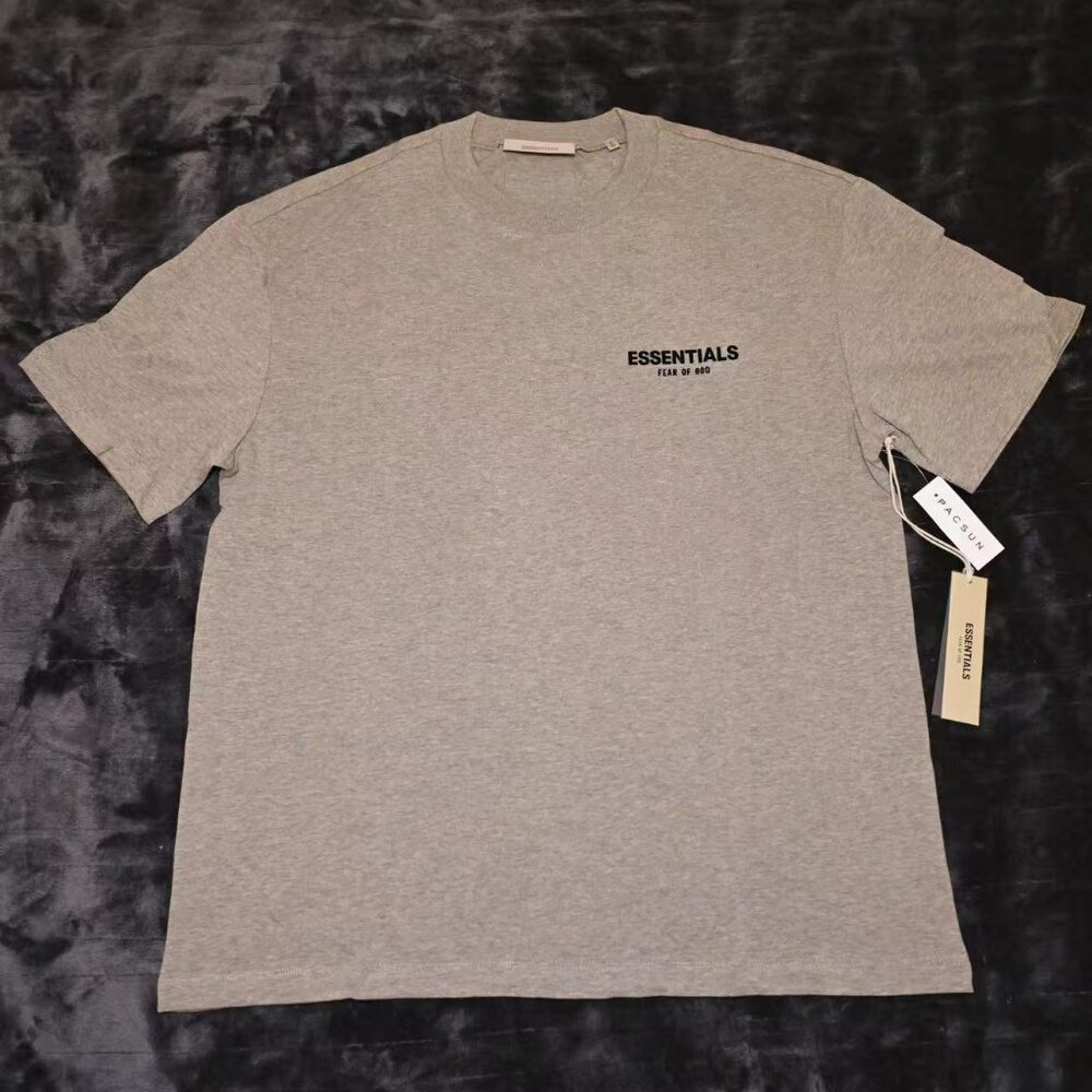 Fear of God Essentials Short Sleeve T-Shirt in Heather Gray xl relaxed fit